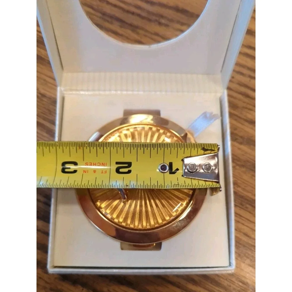 Roman Inc. USA Fancy Women's Victorian Shoe Gold Plate Mirror‎ Compact